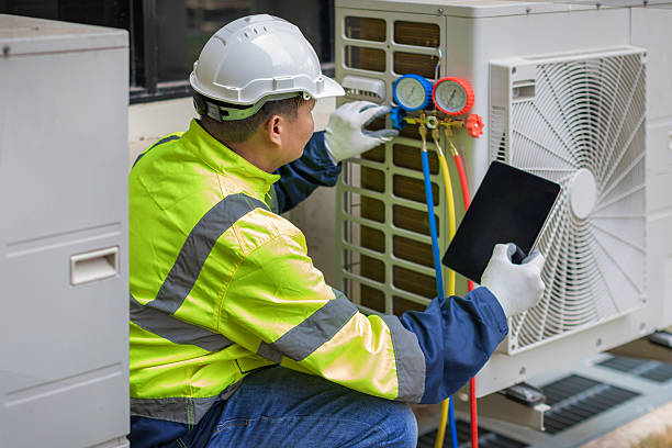 Professional Air Duct Cleaning technician working in Jerseyville, IL